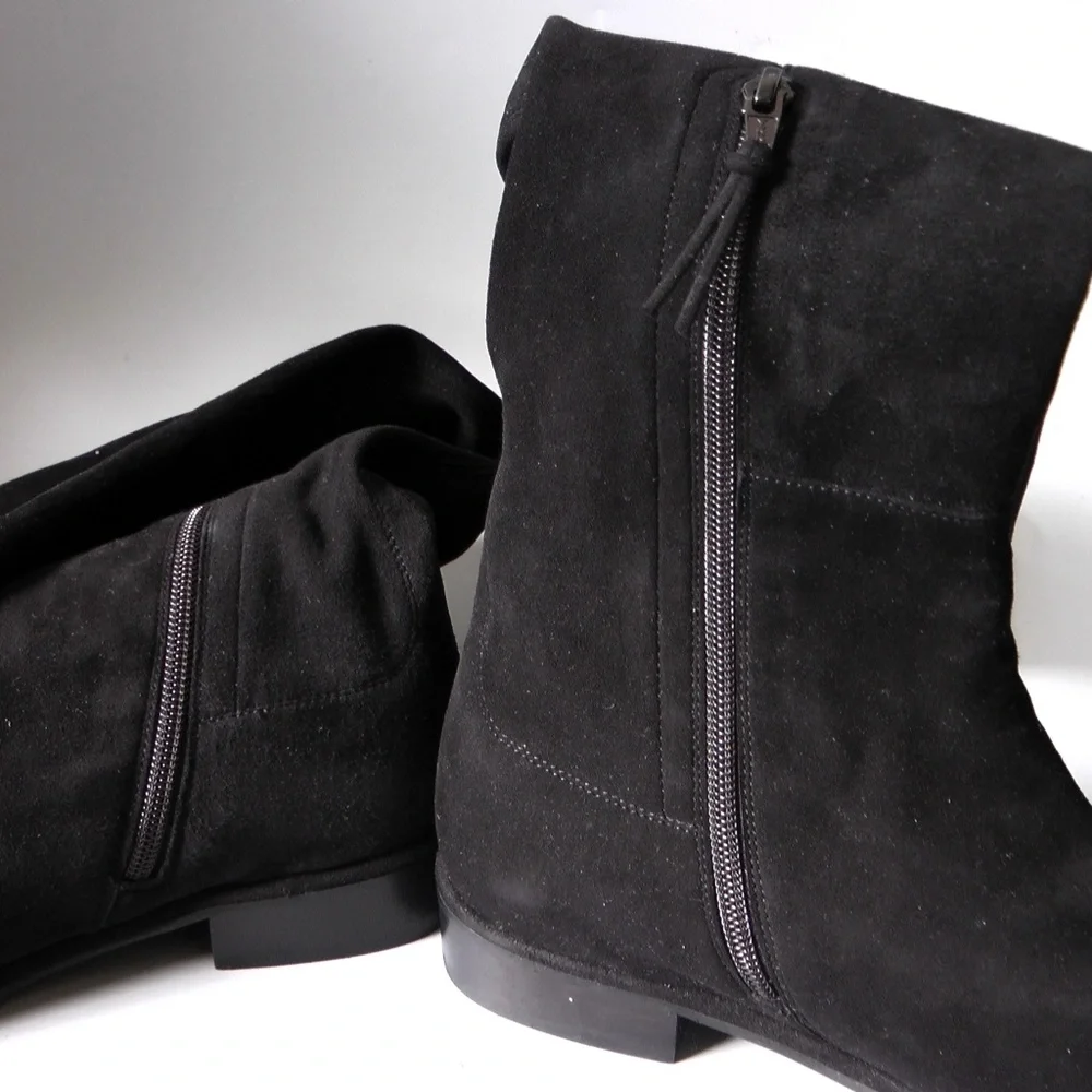 Stuart Weitzman Allgood Suede Over the Knee Boots, Black, 8.5M